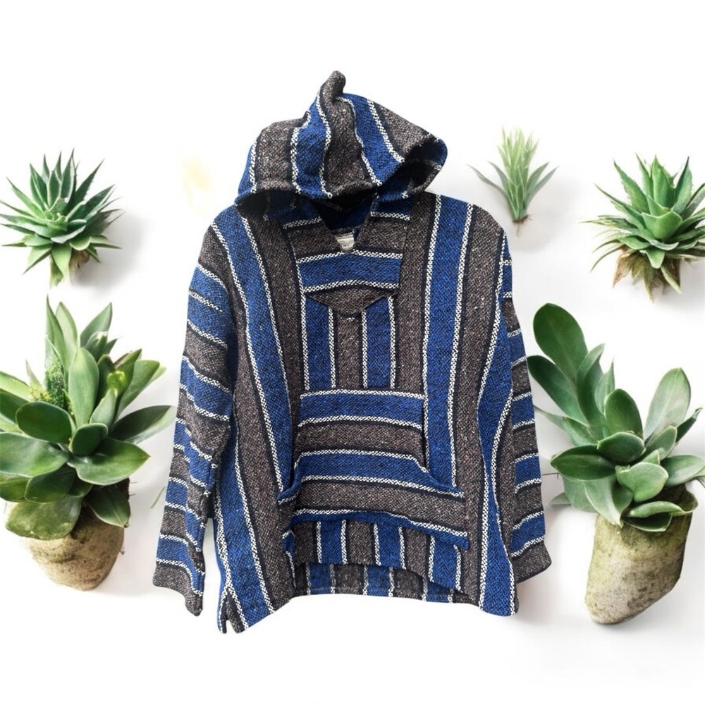 Franks Textiles Vintage Baja Hoodie Size Large